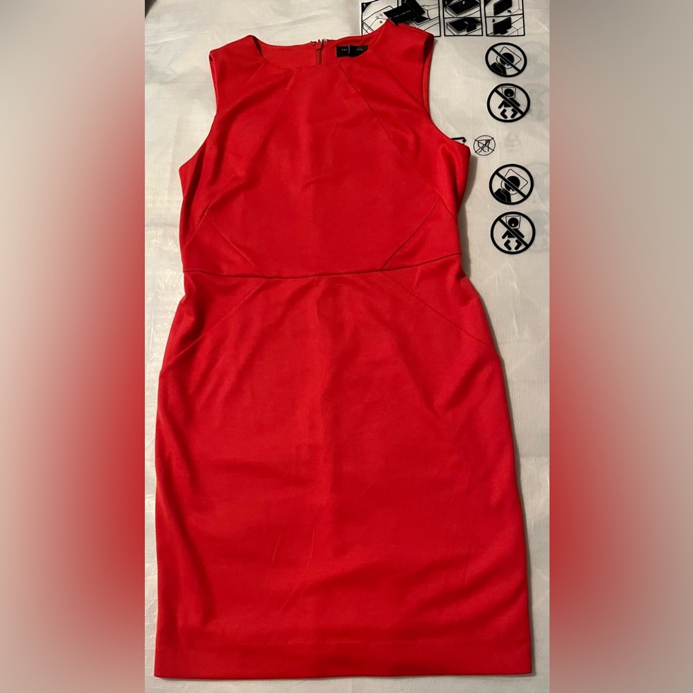 The Limited Women Sleeveless Sheath Stretch Career Formal Dress Size 6 wild red